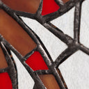 12" H Tiffany-Style Halloween Spider Web Stained Glass Window Panel
