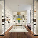 14" W Bruce Gold-Tone Metal Pendant