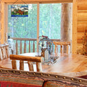 12" H Moose in Mountainscape Stained Glass Window Panel