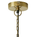 16" W Jillian Industrial Abstract Gold Metal Globe Shade Pendant Light