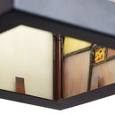 11.75"H Mission 1-Light Stained Glass Oil Rubbed Bronze Outdoor Light Fixture