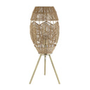 23.5"H Table Lamp with Round Tan Hemp Rope Shade