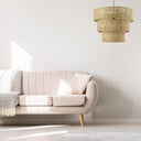 19.75" W 1-Light Antonella Metal and Jute Pendant Light