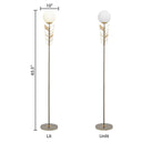 65.5"H Jessie Gold & Silver Candlestick Floor Lamp