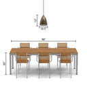 13"H Pierced Brushed Metal Cone 1-Light Pendant