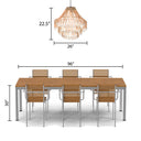 Tululla 26"W Ivory and Black Metal Dome Pendant Light with Mango Wood Beads