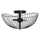 7.125" H Brigitte Black Painted Metal Bowl Shade Ceiling Light