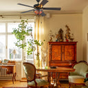 52" W Magna Carta Indoor Tiffany Stained Glass Oil Rubbed Bronze Ceiling Fan with Remote Control