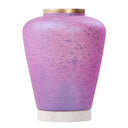 10.5" H Lila Pink/Purple Glass Shade with a White Marble Block Base Accent Lamp