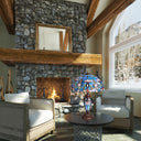 24.5" H Victorian Blue Dome Shade Double Lit Tiffany-Style Stained Glass Table Lamp