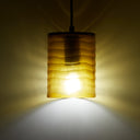 5" W Elowen Mid-Century Modern Amber Cylinder Hand Blown Glass Shade Pendant Light