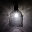 7" Coralie Textured Silver Glass Bell-Shaped Pendant Lam