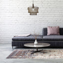 12" W Hilton Metal and Wood Pendant