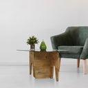 Mildred Wood and Glass Coffee Table