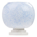 13" H Nautical White/Blue Globe Shade Stacked Base Accent Lamp