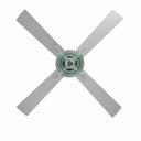 Eva River of Goods Remote Controlled Ribbed Green Sea Glass Shaded 1-Light 52-Inch Ceiling Fan