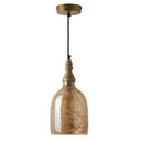 7" Regan Champagne Glass Pendant Light. Unlit