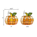 9"H Patch the Pumpkin Stained Glass Accent Lamp